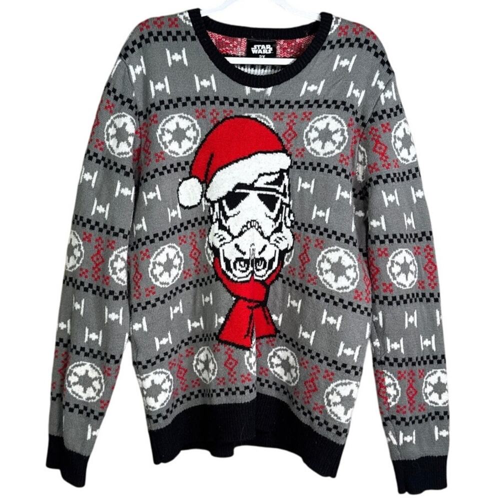 Think Geek Star Wars Storm Trooper Christmas Holiday Sweater Size 2X XXL